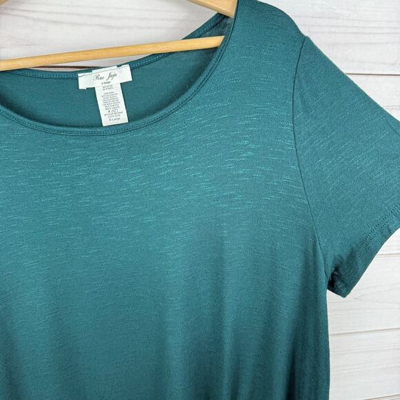 Rue‎ Juju Women's Teal Short Sleeve Twist Hem Blouse Size XL - Picture 3 of 7